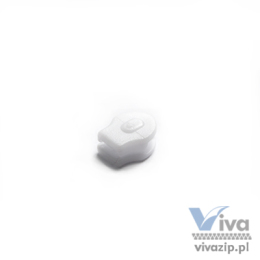 N-2P Kunststoffschieber für Bettwäsche, ohne Verriegelung, für Spiralband Nr. 3, erhältlich in Weiß