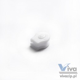 N-2P Kunststoffschieber für Bettwäsche, ohne Verriegelung für Spiralband Nr. 3, erhältlich in Weiß