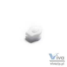 N-2P Kunststoffschieber für Bettwäsche, ohne Verriegelung für Spiralband Nr. 3, erhältlich in Weiß