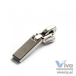 N-519B metal slider with autolock pull, for nylon coil zipper tape No. 5, available in nickel color