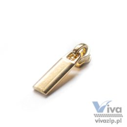 N-66 gold metal slider with autolock or non-lock pull, for nylon coil zipper tape No. 5, available in gold, black or nickel color.