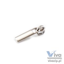 N-315G metal slider with non-lock pull for nylon coil zipper tape No. 3, available in nickel