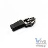 N-5YG metal slider with "spring" type lock (semi-autolock) rubber pull, for nylon coil zipper tape No. 5, available in dark nickel