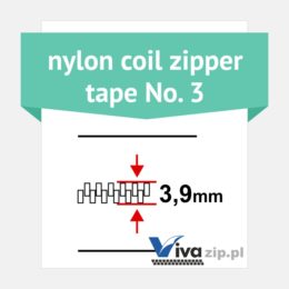 Nylon coil zipper tape No. 3 - width