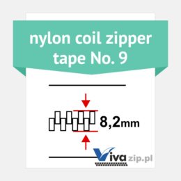 Nylon coil zipper tape No. 9 - width