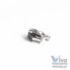 N-71AH slider with a autolock and hook with option to add the pull, for nylon coil zipper tape No. 7, available in nickel