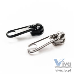 N-5002-STRONG metal slider with non-lock pull, for nylon coil zipper tape No. 5, available in any color or nickel. The slider version with very high strength for the toughest applications.