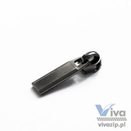 N-66 Zipper Slider for No.5 Spiral Tape, available in Dark Nickel, Polished Nickel and Dark Polished Nickel